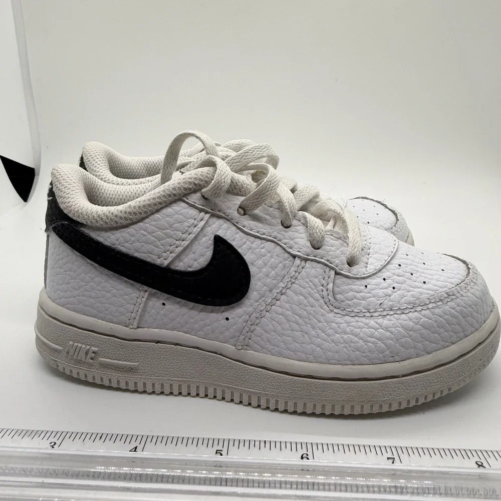 Nike Air Force 1 Low Toddler Shoes White Black Cz1691 100 Size 9c Sneakers Child